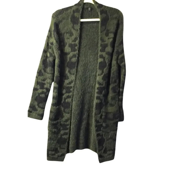 Cardigan by FATE size S green blk stretchy material - Picture 1 of 7